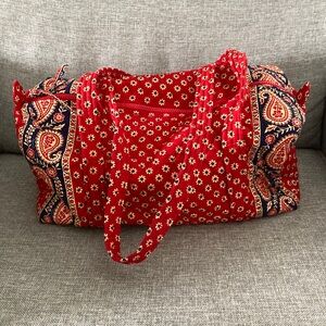Vera Bradley Small Duffel in Americana Red